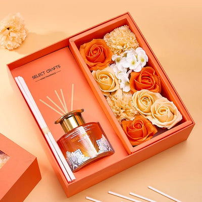 Aroma - Flowers & Diffuser Set - Orange