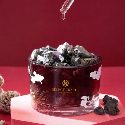 Aroma - Printed Jar with Lava Rocks, Oil & Diffuser Set - Flamingo