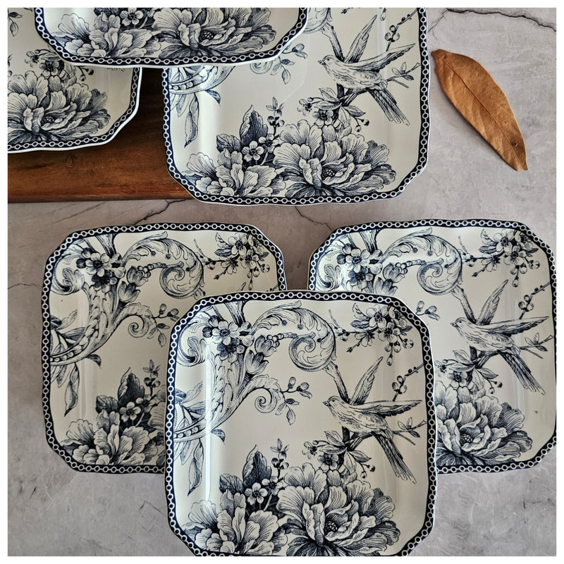 Ceramic - Starter Plates Set of 6 pieces - Square - Bodrum