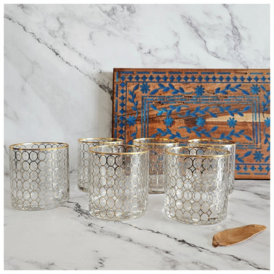 Tumbler - Set of 6 - Morocco Gold Rim