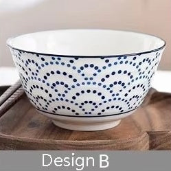 Ceramic - Bowl - Gift Set - 5inch Japanese Floral - Rice, Salad, Soup Bowl