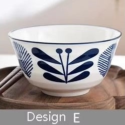 Ceramic - Bowl - Gift Set - 5inch Japanese Floral - Rice, Salad, Soup Bowl