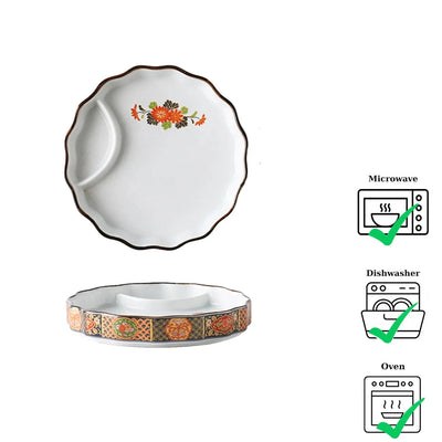 Ceramic - Dim sum, Sushi, Small Bites Starter/Serving/Chip & Dip Dish - Round Medium