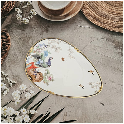 Ceramic - Vintage Floral White - Platter - Sundrop