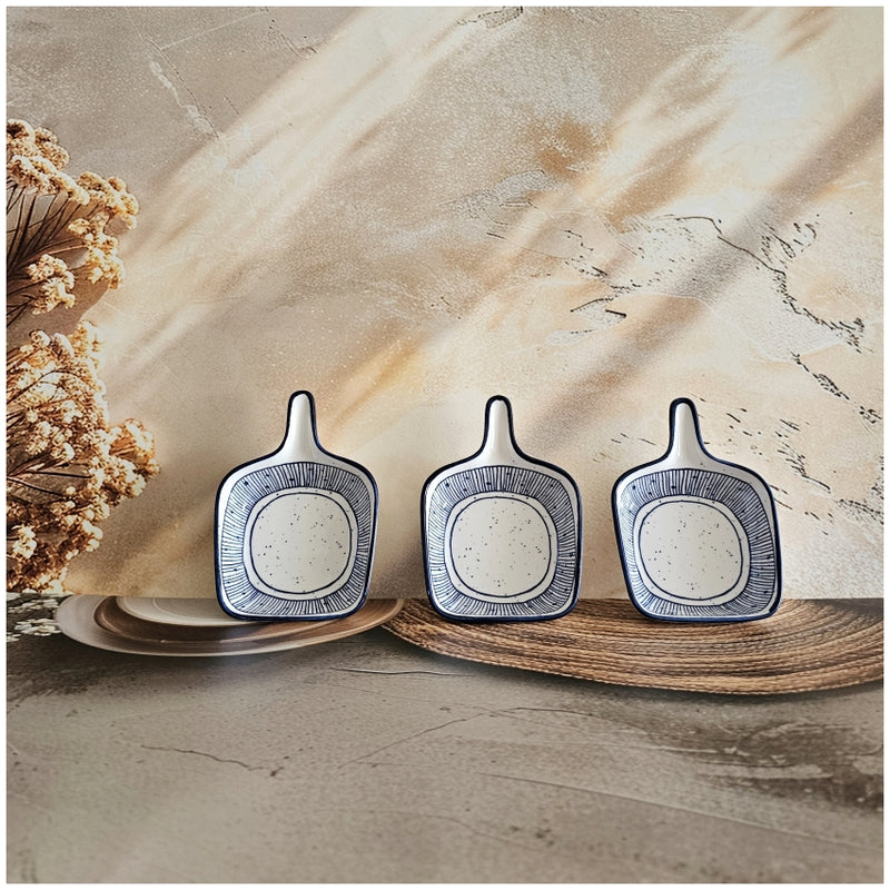 Ceramic - Dip or Single Serve Dish - Set of 3 - Mykonos Blue