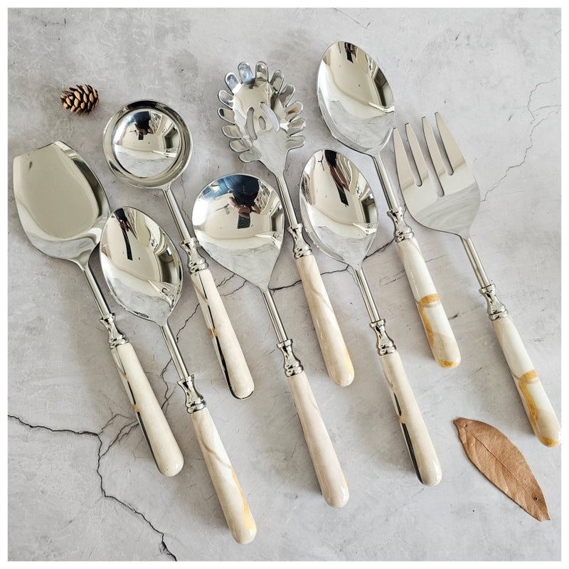 CUTLERY SET - SERVING (Set of 8) - SABLE