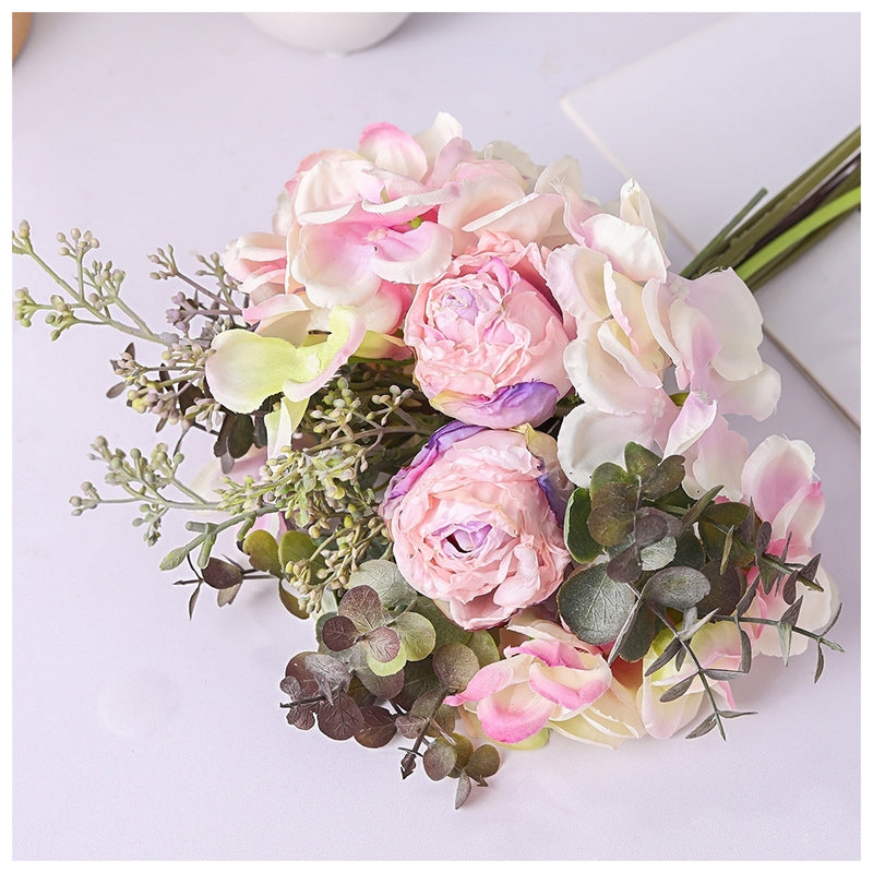 Flowers (Artificial) - Hydrangea & Roses Pink