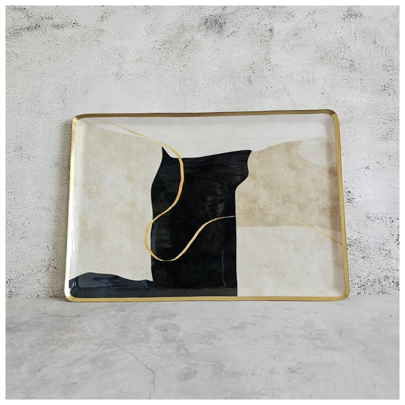 Metal Platter/Tray - Rectangle - Wabi Sabi