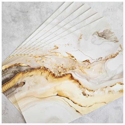 WIPE CLEAN TABLEMATS/PLACEMATS - GOLD WAVE