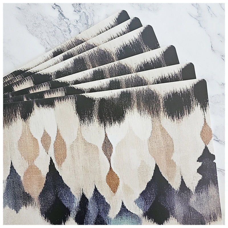 WIPE CLEAN TABLEMATS/PLACEMATS - IKAT FROST