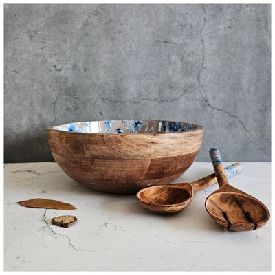 Salad Bowl - (X Large) - Wooden Servers - Enchanted Forest