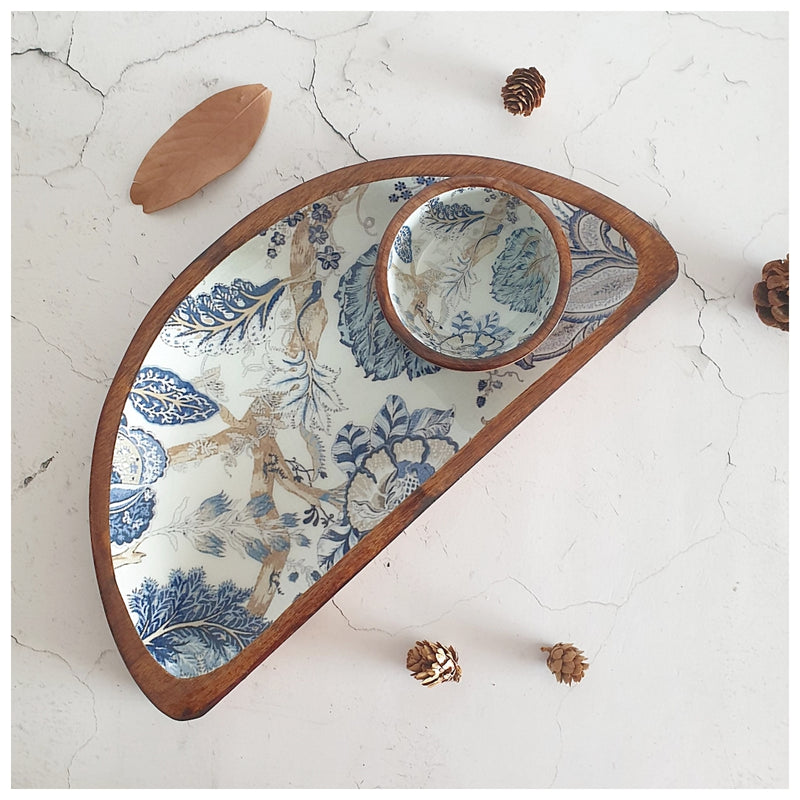 Platter - Half Moon Shape with Matching Bowl - Jodhpur