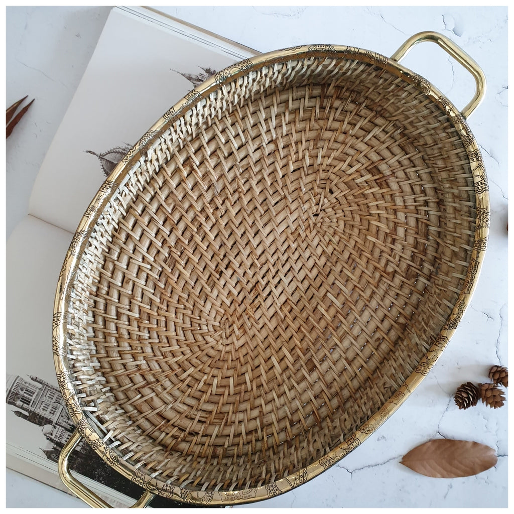 Water Reed Moon Basket Small – SofaPotato