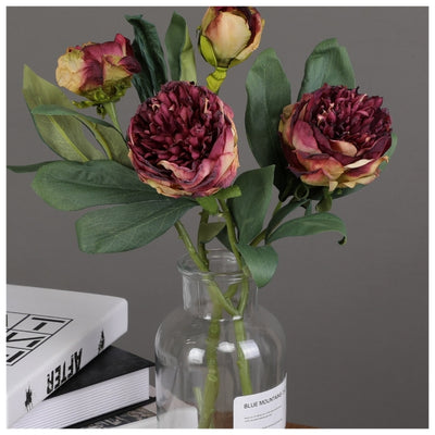 Flowers (Artificial) - Peony - Coffee